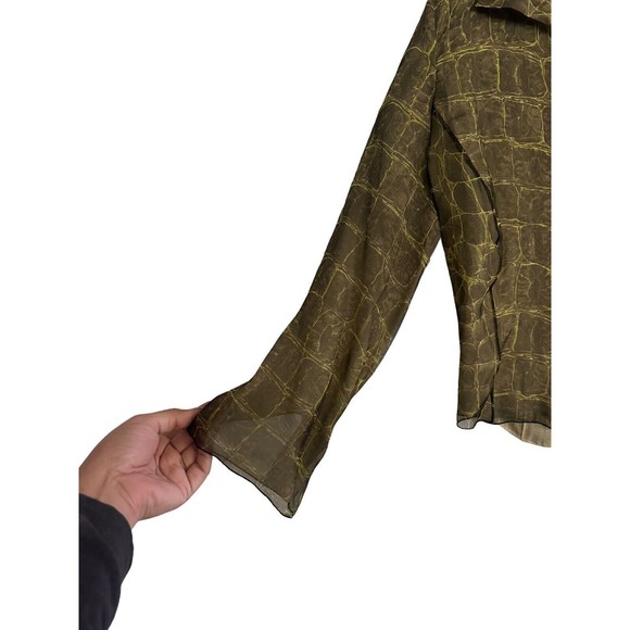 Herve Leger Paris Silk Blend Sheer Top Size US 6 - Picture 3 of 16